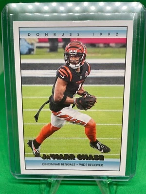 2022 Donruss Ja'Marr Chase Retro 1992 #24 Cincinnati Bengals - Image 1 of 2