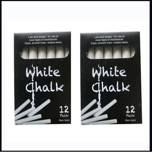 24 White Colour Chalk Sticks Make Fun for kids - Picture 1 of 3