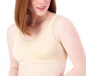 Cuddl Duds Intimates Sz M Softwear Unlined Wirefree Bra FRAPPE A274105 - Picture 1 of 4