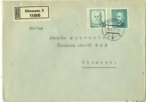 Cubierta registrada Checoslovaquia Olomouc-3 18.X 1947 - Imagen 1 de 1