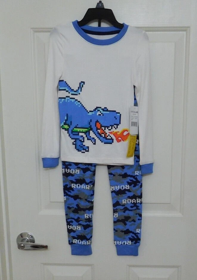 全新带标签 2 件 Dream Life Dragon 长袖衬衫和裤子睡衣 5 码 — 第 1/1 张图片