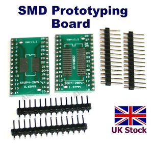 SOP28 / SOIC28 / SSOP28 / TSSOP28 auf DIP Adapter Prototyping Platine SMD - UK Lagerbestand - Bild 1 von 8