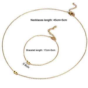 Infinity Gold Armband Halskette Schmuck Set Edelstahl Mode Design Neu - Bild 1 von 1