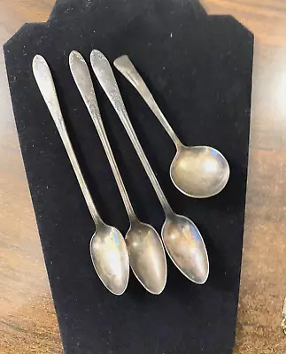 Cucharas de té chapadas en plata National Silver King Edward (3) +1 cuchara embajada de colección Foto 1 de 4