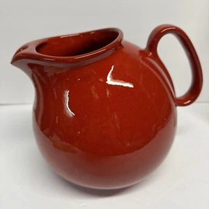 Vintage Pitcher Red Glaze Spain 7 inch About 12 Cups With Handle. - Picture 1 of 6