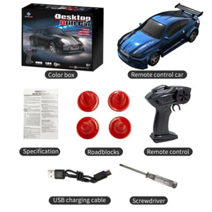 1/64 RC Drift Car Racing Remote Control Desktop Full Scale Drift Car 4WD - Picture 1 of 23
