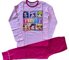 new girls Rainbow high pyjamas.top & cuffed bottoms.9-10yrs.