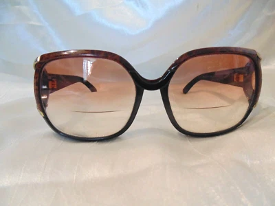 Gafas de sol de colección años 80 TED LAPIDUS para mujer de gran tamaño marco tortuga logotipo dorado Foto 1 de 4