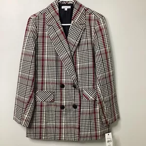 Ophelia Roe Plaid Blazer Double Breasted Preppy Career Office Plus XL NWT Lined - Picture 1 of 11