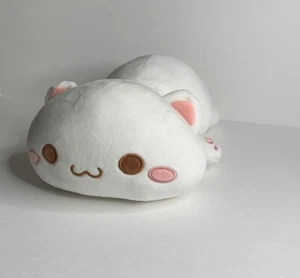 Kawaii Anime Cat Plush Sleeping White & Pink Kitty Cat 12” - Picture 1 of 4