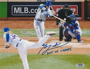 BEN ZOBRIST  KANSAS CITY ROYALS  2015 WS CHAMPS   PSA AUTHENTICATED  SIGNED 8x10 - Picture 1 of 1