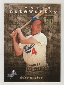 2001 Topps Noteworthy #43 Duke Snider Brooklyn Dodgers BV$1 Insert - Picture 1 of 1