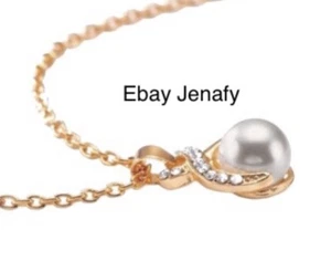 Damen Halskette PIERRE CARDIN Kette rose gold Modeschmuck Perle Anhänger Collier - Bild 1 von 2