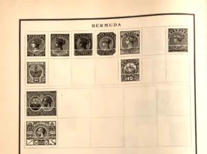 10 Bermuda Hinged Vintage Postage Stamps from 1920s as shown - Picture 1 of 1