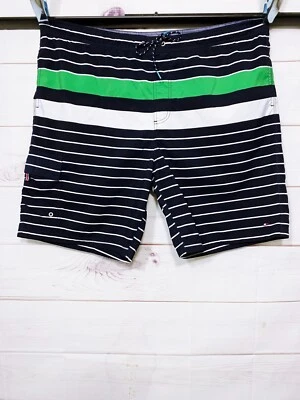 Pantalones Cortos de Natación Tommy Hilfiger Para Hombre Talla XXL Forrados a Rayas con Bolsillos con Cordón Foto 1 de 4