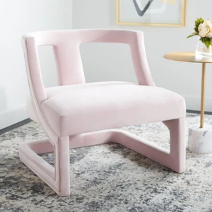 SAFAVIEH Rhyes Accent Chair | Light Pink | - Picture 1 of 11