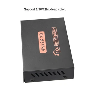 US Plug HD Multimedia Interface Splitter 1 In 4 Out 4K Video Distribut NEW - Afbeelding 1 van 12