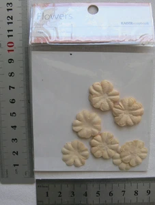 Mulberry Paper Daisies CREAM - 50 Pk Same Size 2 cm Kaisercraft - Picture 1 of 4