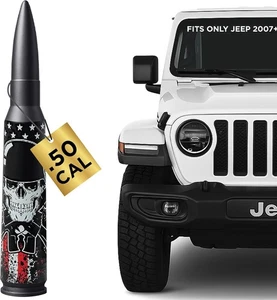 EcoAuto 50 CAL BADASS BULLET ANTENNA® FOR 2007+ JEEP WRANGLER JK/JL ( SKULL) - Bild 1 von 8