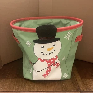 Thirty-One Mini Storage Bin Caddy AB73 Cool Cutie Snowman Christmas Decor Winter - Picture 1 of 12