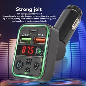 P18 Car Transmitter Wireless Adapter Handsfree Call Music 2 Ladeanschluss KU - Photo 1/24
