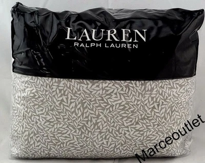 Комплект простыней Ralph Lauren Spencer Leaf сатин QUEEN каменно-серый - Изображение 1 из 4