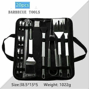 Stainless Steel BBQ Tools Set Barbecue Utensil Outdoor Camping Grill Cooking Kit - Picture 1 of 9