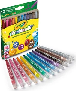 Merchandising Crayola: I Profumelli - 12 Pastelli A Cera Gira & Colora Profumati - Foto 1 di 1