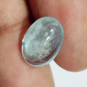 4.55 Carat Natural Santa Maria Aquamarine Oval Cabochon Loose Gemstone u345 - Picture 1 of 5