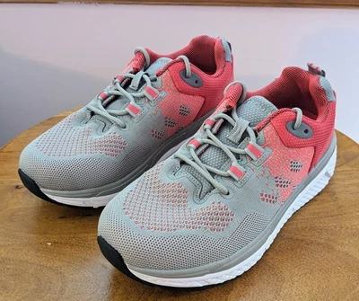 Propet女式7.5 2E X宽超运动鞋灰色/鲑鱼WAA282M免运费 — 第 1/4 张图片