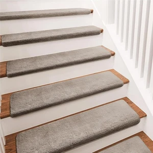 PURE ERA Carpet Stair Treads Ultra Plush 9.5" X 30"Soft Bullnose Indoor T1 - Picture 1 of 12