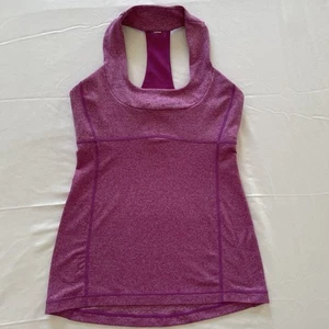 Lululemon Women's Scoop Neck Tank Top Purple Pink 6 Mesh T Back Workout Athletic - Picture 1 of 7