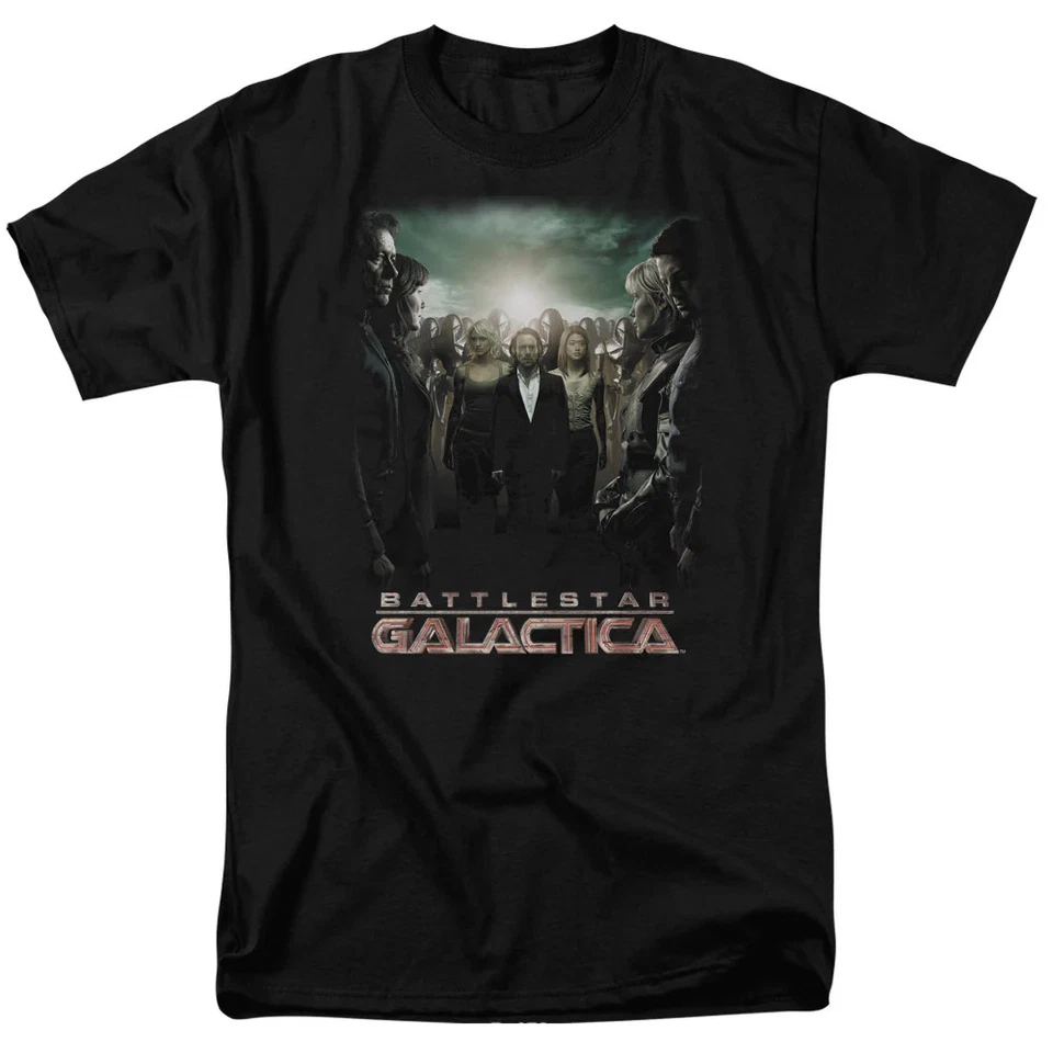 Camiseta negra Battle Star Galactica Crossroads para hombre Foto 1 de 1
