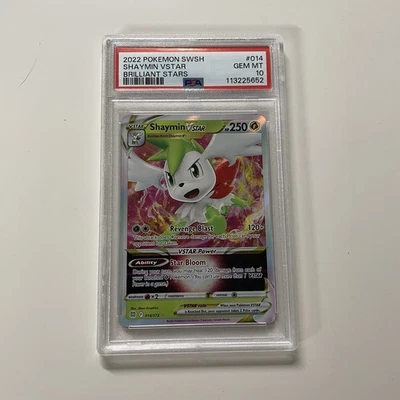 Shaymin Pokémon Psa 10 VSTAR 014/172 - Brilliant Stars - Ultra Rare - Gem Mint - Image 1 of 4