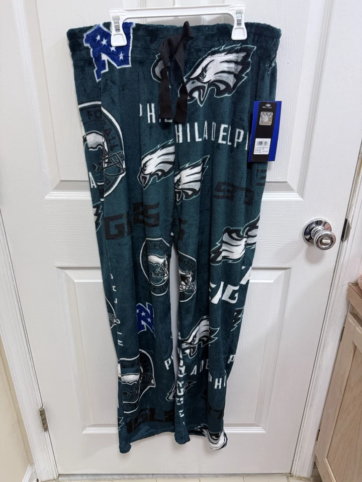 Pantalones de pijama verdes y negros de la NFL Philadelphia Eagles 🦅 nuevos con etiquetas, talla L Foto 1 de 4