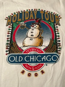 Old Chicago Holliday Tour 2002 Long Sleeve White T-Shirt Size XL - Picture 1 of 4