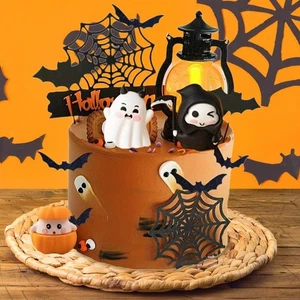 16Pcs Ghost Cake Topper Pumpkin Spider Web Cake Decorations for - Bild 1 von 5