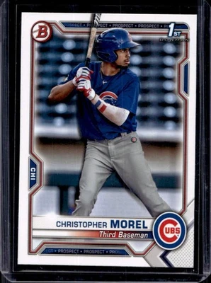2021 Bowman Christopher Morel 1st #BP-131 Cubs - Image 1 of 2