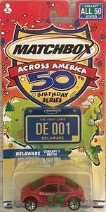2002 Matchbox: VW CONCEPT 1 BEETLE DELAWARE Across America 50th Birthday series - Picture 1 of 5