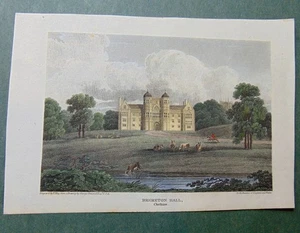 Brereton Hall Sandbach Cheshire Early 19th Century Copperplate Engraving - Picture 1 of 1