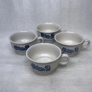 Pfaltzgraff Yorktowne Stoneware 1Y Flat Mug Vintage USA Castle Mark, Set of 4 - Picture 1 of 11