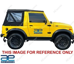 Replacement Soft Top Denim For Suzuki Samurai 1987-94 Black Clear Windows GEc - Picture 1 of 11