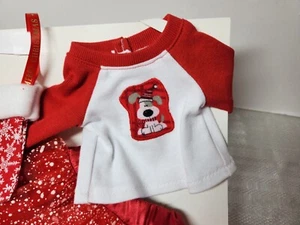 Dog Winter Snowflake Snow Red Christmas Outfit fits 18" American Girl Doll tutu - Picture 1 of 6