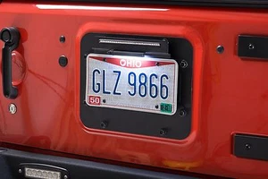 Kentrol BackSide License Plate Relocation Mount LED for Jeep Wrangler JK 2010-18 - Picture 1 of 3