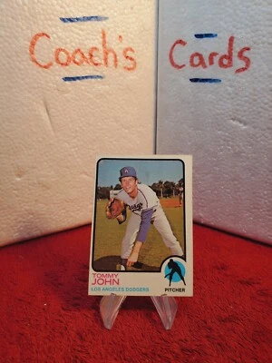 1973 Topps MLB Tommy John #258 Los Angeles Dodgers  - Image 1 of 3