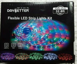 RGB LED 32.8 ' Flexible SMD Strip Lights Multiple colors With Remote control NIB - Picture 1 of 8