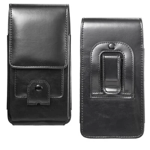 Cell Phones Vertical Carrying Leather Pouch Case Cover With Belt Clip Holster - Picture 1 of 25