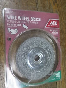 ACE #2099679 CEPILLO DE RUEDA DE ALAMBRE 5" ALAMBRE GRUESO NUEVO EN PAQUETE - Imagen 1 de 8