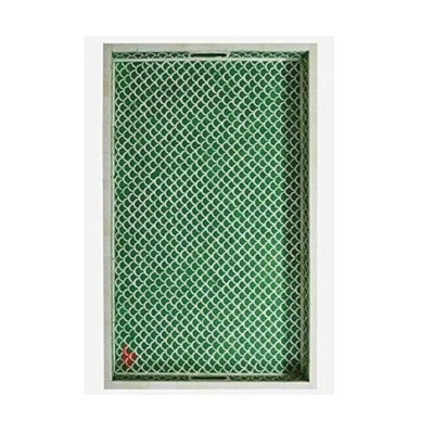 Antique Decorative Tray | Handmade Bone Inlay Serving Tray for Home Decor - Image 1 of 4