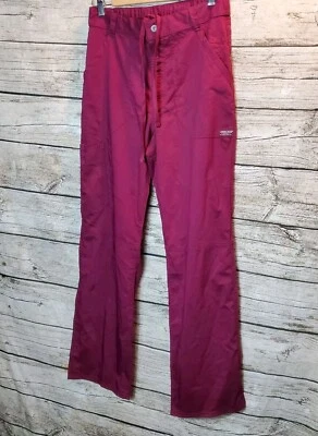 Cherokee Workwear Scrubs Unisex Tapered Leg Drawstring Pants WW140 WIN Wine S - Image 1 of 4
